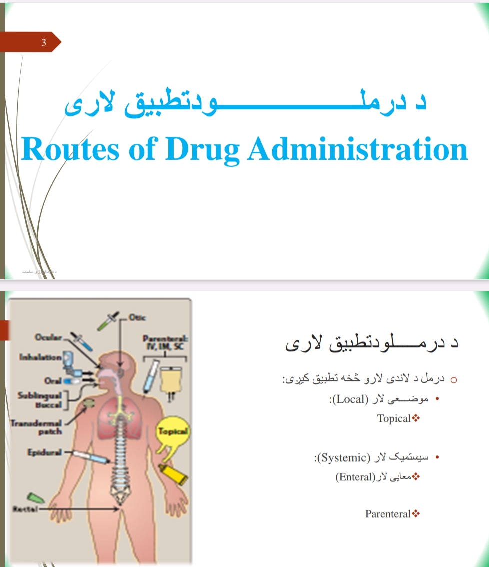 د درملو د تطبیق لاري
