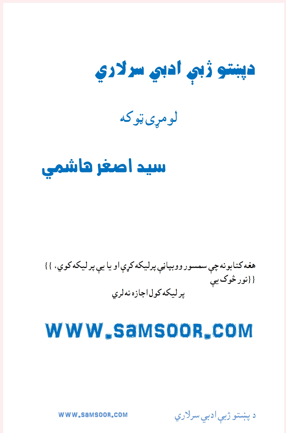 دپښتو ژبې ادبي سرلاري