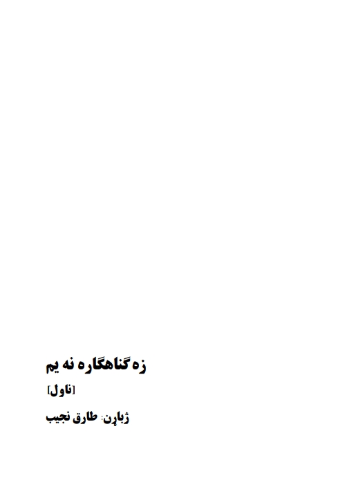 زه ګنهکاره نه یم ناول