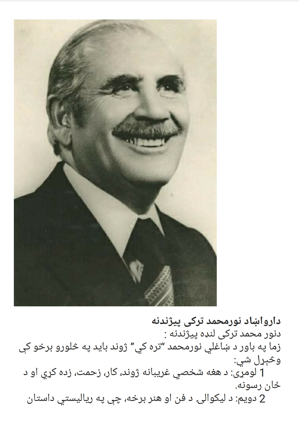 د نور محمد ترکي پېژندنه