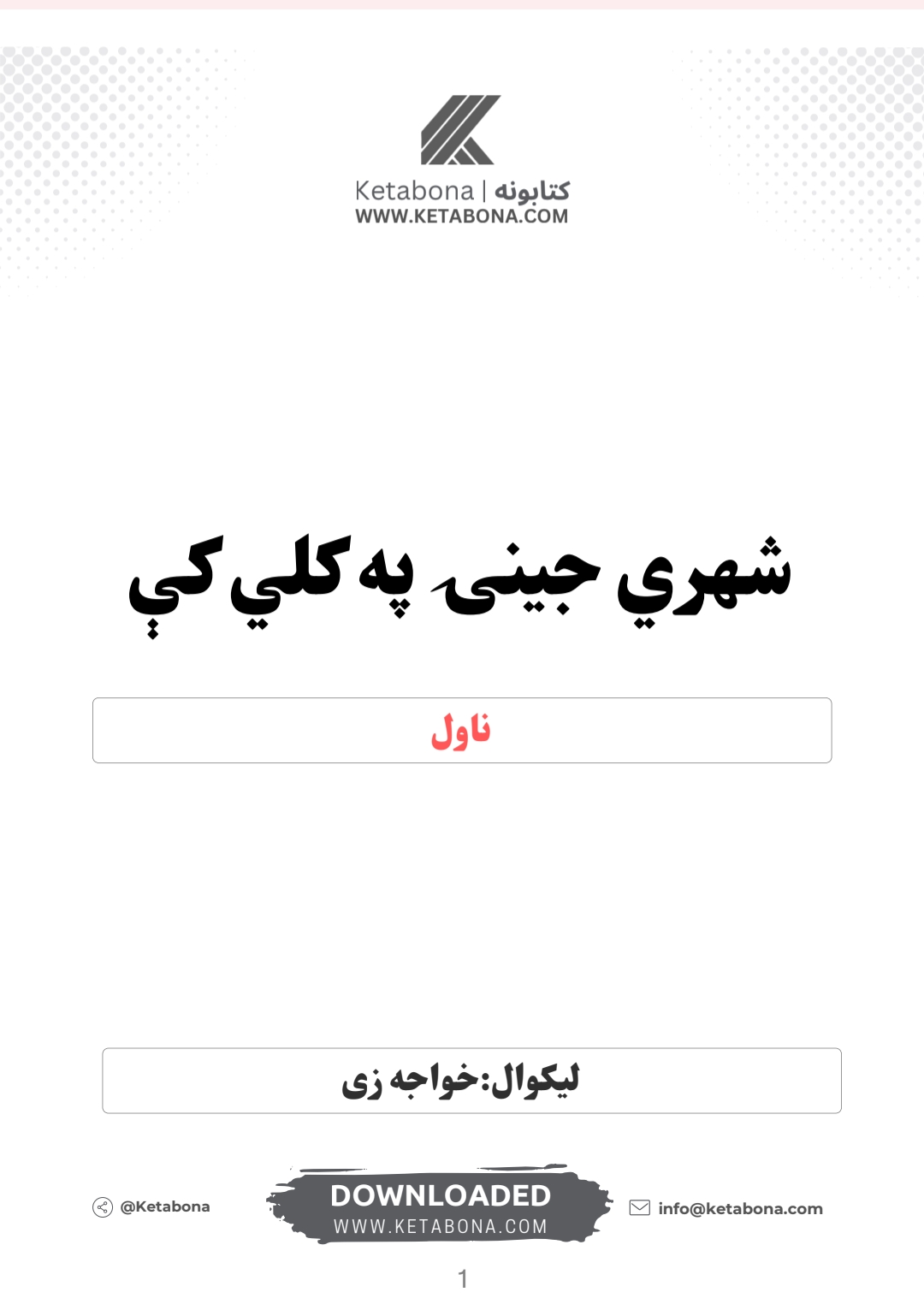 شهري جینۍ په کلي کي ناول